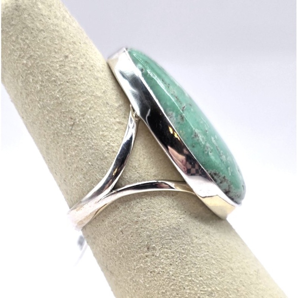 Genuine Green Variscite Ring Size 7.5 Sterling Silver Teardrop Handmade NWT - Picture 3 of 10